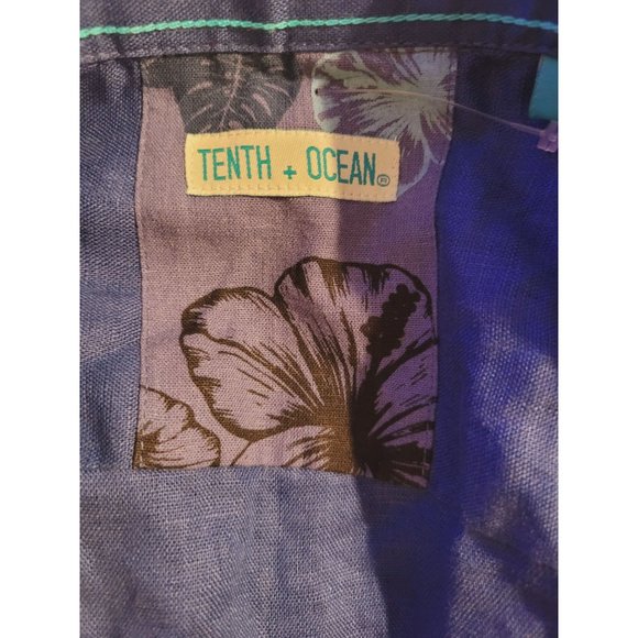 Tenth & Ocean Men's Short Sleeve Shirt Size Large Blue - Picture 2 of 5